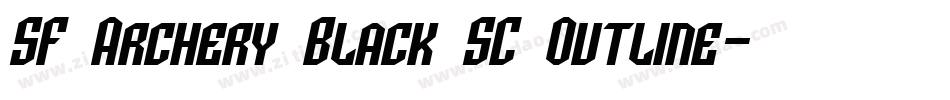 SF Archery Black SC Outline字体转换